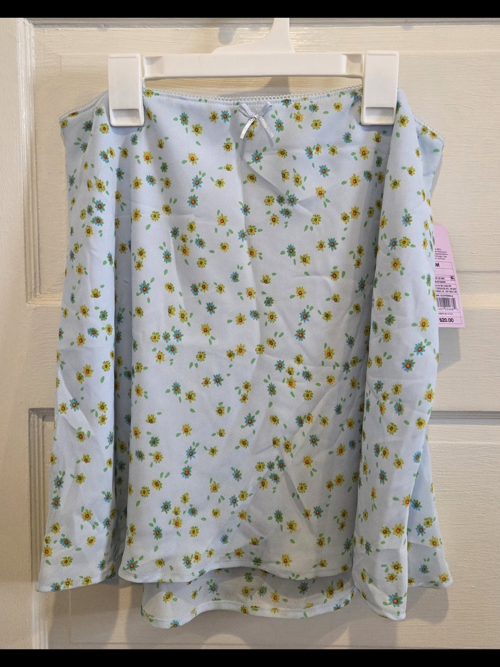 wild fable Light Blue Floral Skirt with Tiny Bow And Light Blue Lining